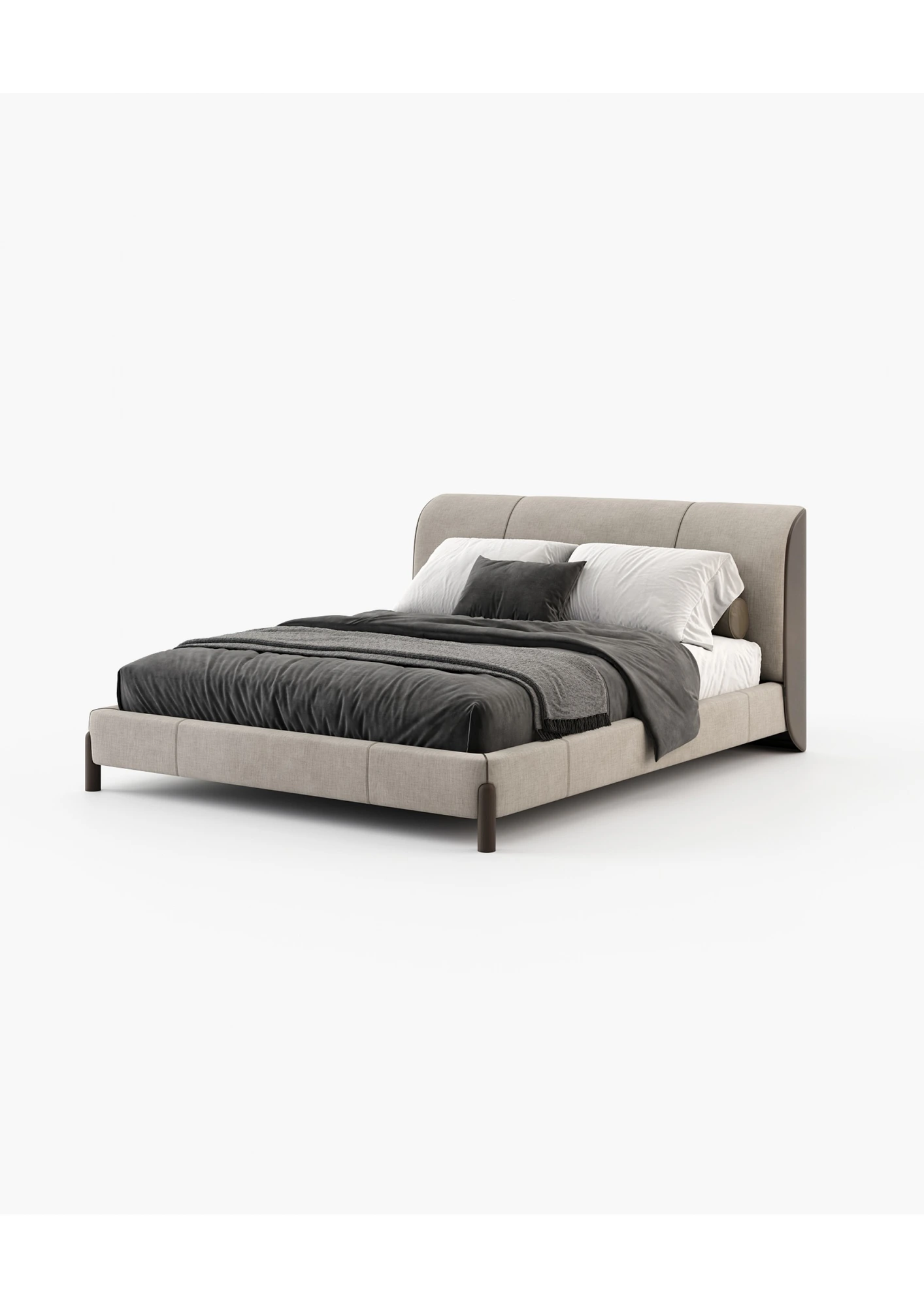 lit-arvo-1-axon Lit Arvo vue 3/4 - Lit design contemporain Maroc